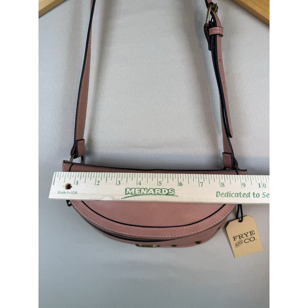 Frye & Co Blake Belt Bag Pink Cork Faux Leather Studded Crossbody New With Tag - Picture 10 of 13